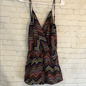 Annabelle Multicolor Chevron Romper